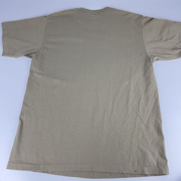Vtg 90’s Leopard T Shirt Sz L Tan Single Stitch Catawbas Best Cotton 3 Big Cats - Picture 2 of 10